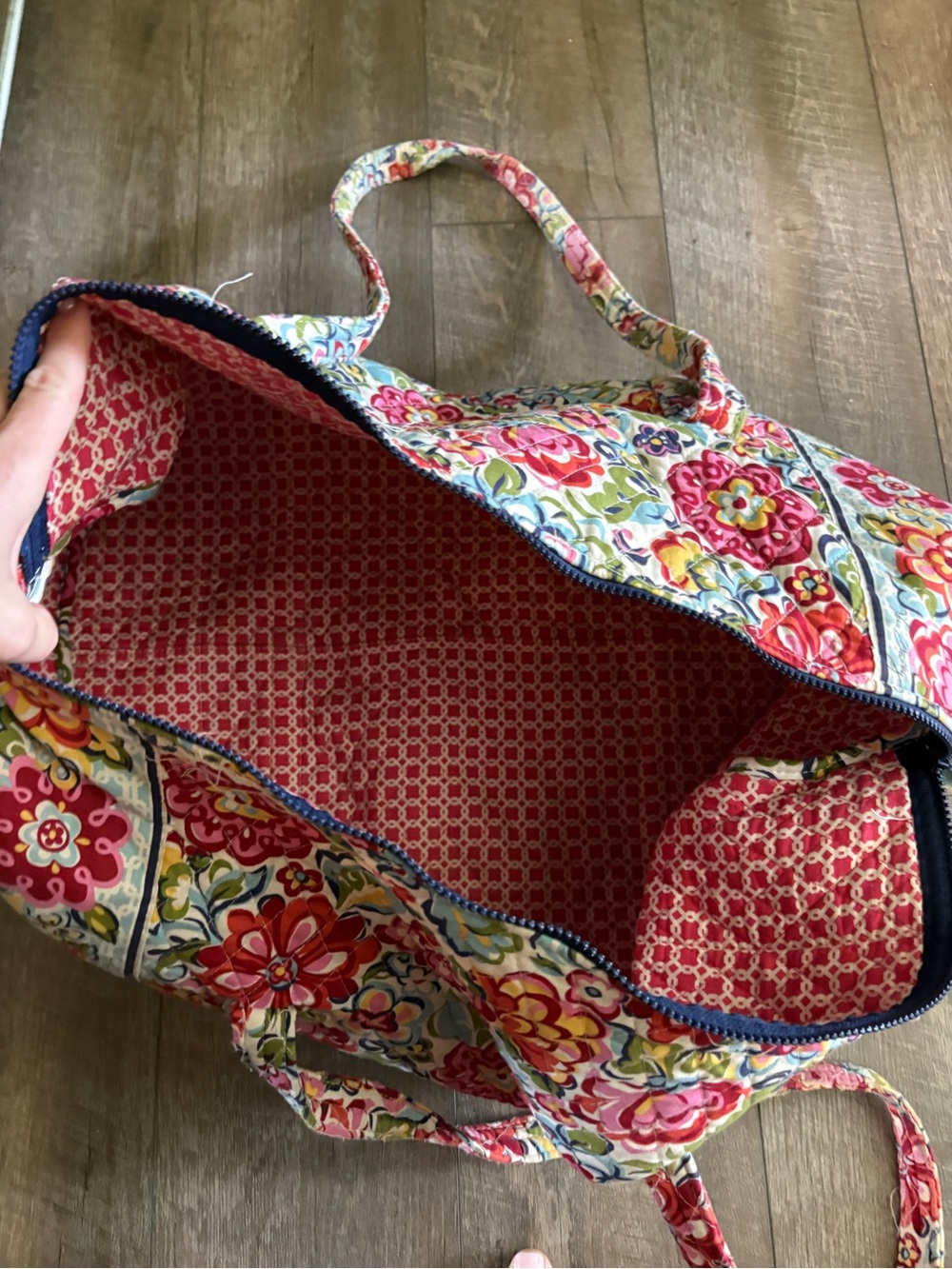 Vera Bradley Quilted Floral Tote - Red, Pink, Yellow, Green, Blue